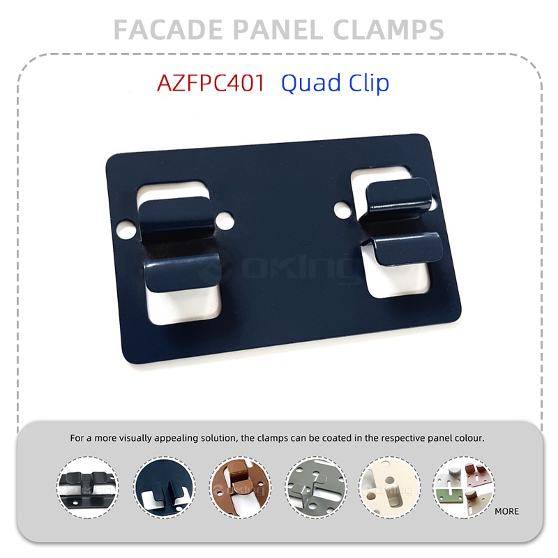 Sistem klem panel Fasad Stainless Steel Klip Quad AZFPC401